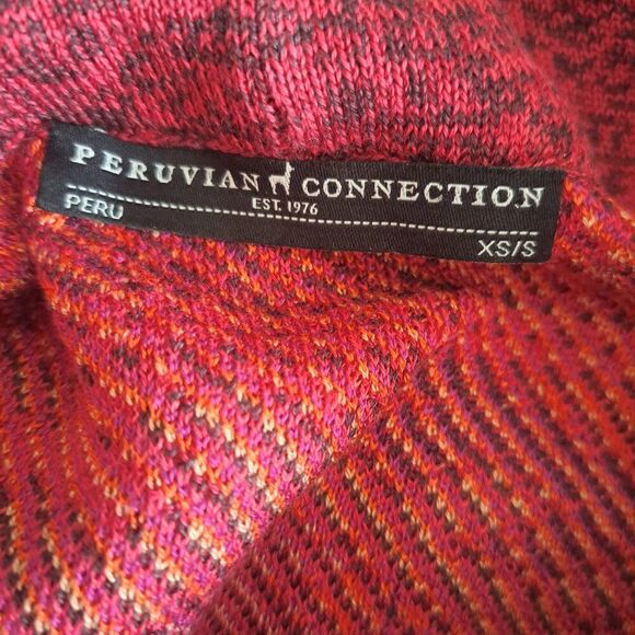 Peruvian Connection Women's Knit Dress Pima Cotton Pink Multi 3/4 Sleeves  XS/S - Picture 9 of 9